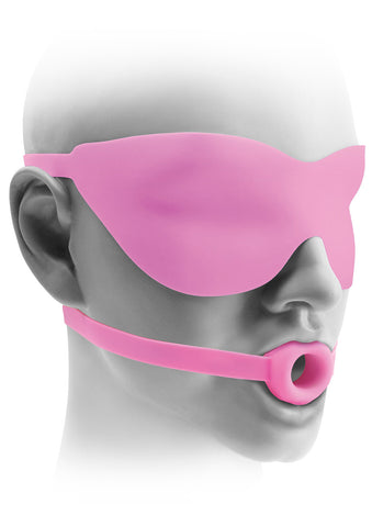 FF ELITE OPEN MOUTH GAG&MASK S PINK