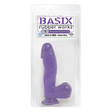 BASIX 6.5" DONG W SUCTION CUP PRPLE