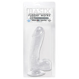 BASIX 7.5" DONG W SUCTION CUP CLEAR
