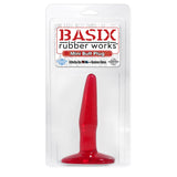 BASIX 4" MINI BUTT PLUG RED