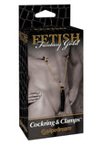 FF GOLD COCK RING W NIPPLE CLAMPS