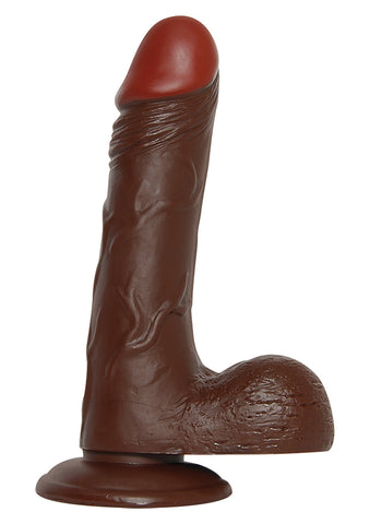 DILDO REAL RAPTURE BROWN 8 INCH