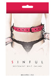 SINFUL RESTRAINT BELT S/M PINK