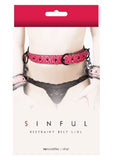 SINFUL RESTRAINT BELT L/XL PINK