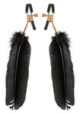 FF GOLD FEATHER NIPPLE CLAMPS