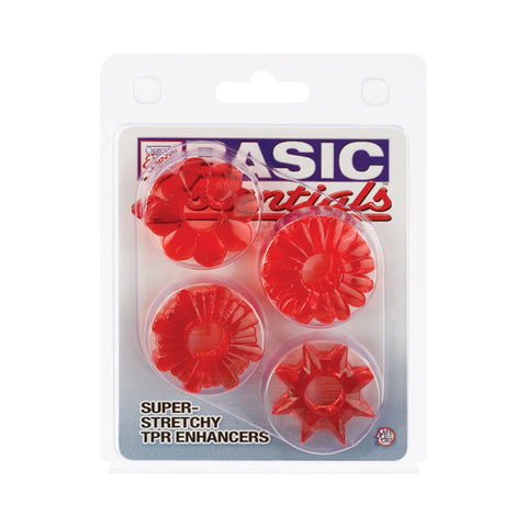 BASIC ESSENTIALS 4 RINGS RED