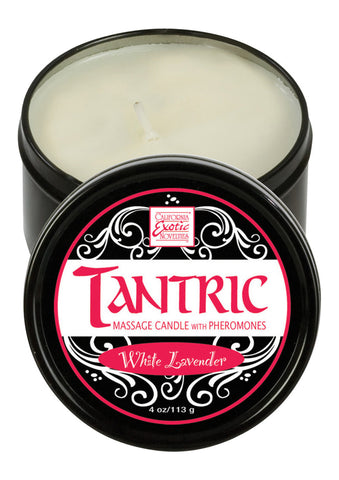 TANTRIC CANDLE W PHER. WHITE LAVEND