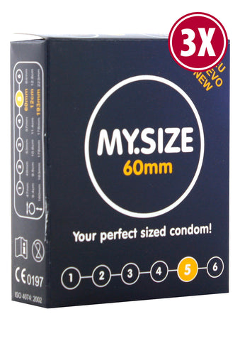 MY.SIZE 60 CONDOMS 3 PCS - 24 CC
